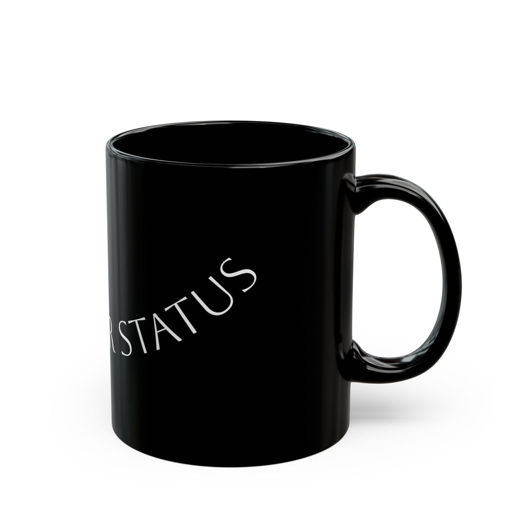 Black Mug — 'Soul Over Status' Minimalist Ceramic Coffee Cup